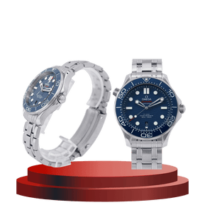 Omega Blue Stainless Steel Seamaster