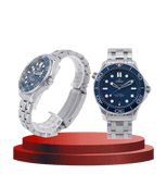 Omega Blue Stainless Steel Seamaster
